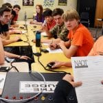 A group of students preparing to participate in academic quiz bowls for high school students.