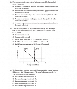 Sample economics exam questions