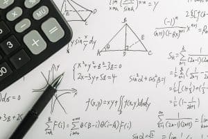 Math concepts in a paper with a calculator.