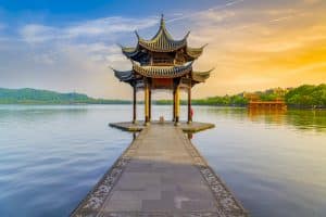 A beautiful scenery of Hangzhou, West Lake