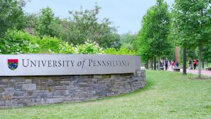 A sign of University Pennsylvania.