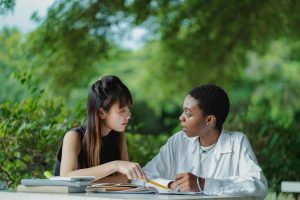 students studying