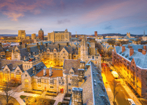 Aerial of Yale University - one of the best medical colleges in the US