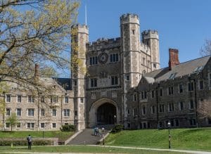 Princeton University building facade.