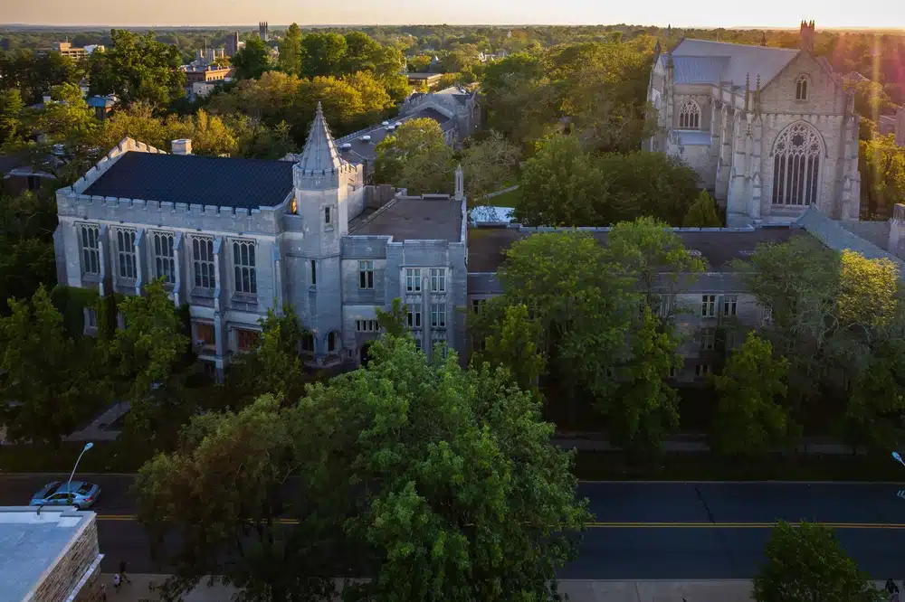 Aerial view of Princeton University.