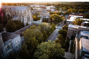 Aerial shot of Princeton campus.