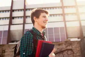 College student looking away from the camera.