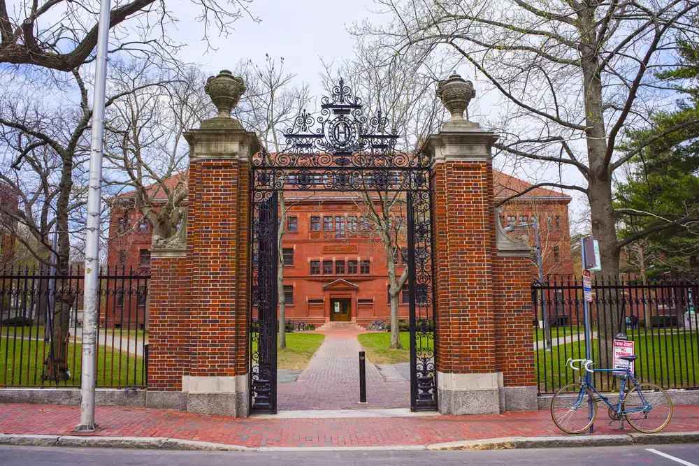 one of the gates in Harvard University