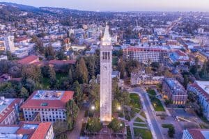 Aerial view of Berkeley campus.
