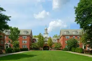 Front view of Brown University - one of the best marine biology colleges