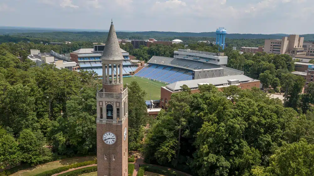 aerial view of UNC Chapel Hill