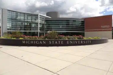 Michigan State University front building for HSHSP