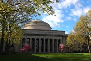 Front view of an MIT building - one of the best computer science schools in the world