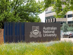Australian National University signage