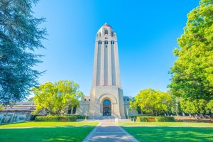 front view of the Stanford tower