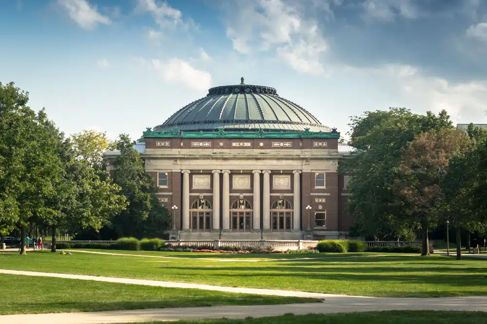 Front view of university of Illinois