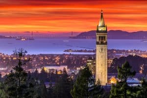 Berkeley university skyline at dusk