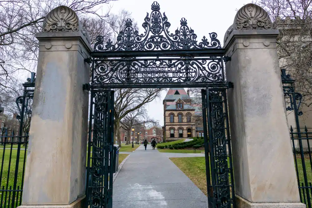 One of the gates in the Brown University