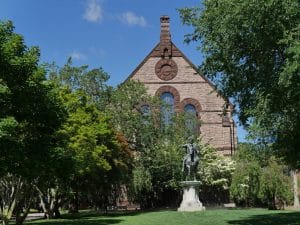 View of an old building in Brown University.