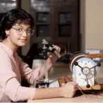 A student conducts a science experiment in a lab, representing the Journal of Emerging Investigators research focus.