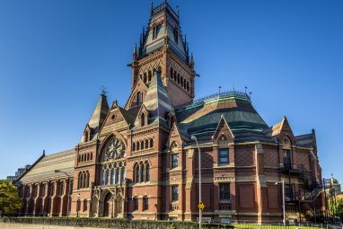A picture of Harvard building where the Harvard secret society thrives.