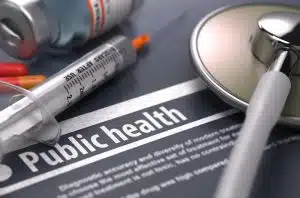 The word public health printed unto a piece of paper