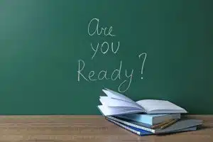 the wuestion 'are you ready' written on the board