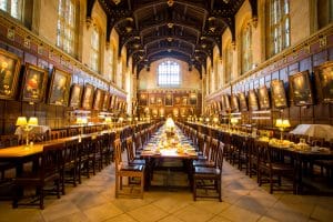 a university dining hall in Oxford