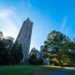 A photo of Swarthmore College and a reminder of the Swarthmore application deadline