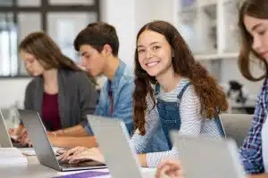 Students on their laptops