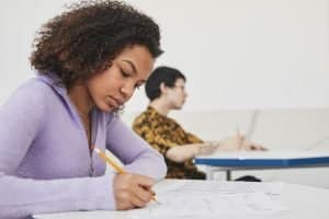 A Woman Writing on the Paper