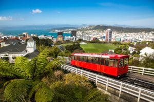 View of the Wellington Cable Car in New Zealand
