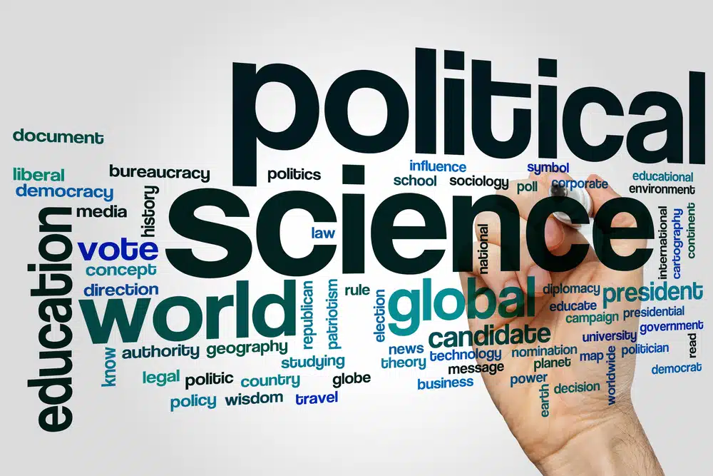 Political science word cloud concept