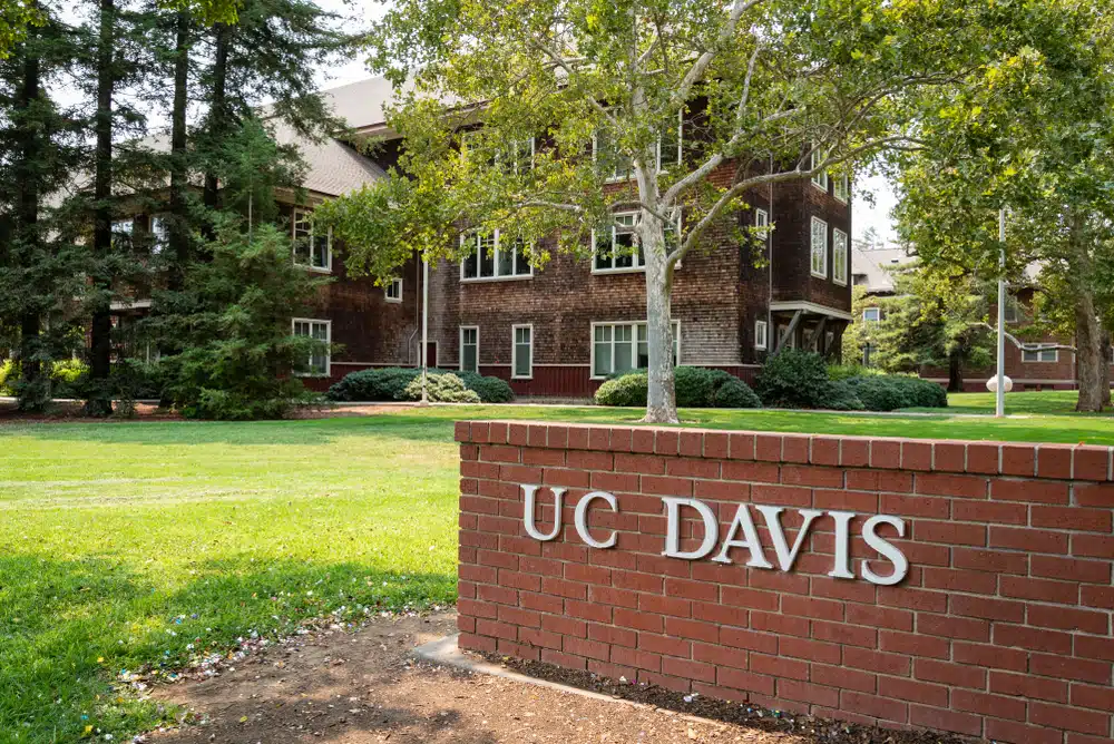 View of UC Davis sign