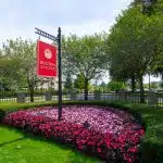 Waiting for the Boston College decisions to come out in front of the university sign