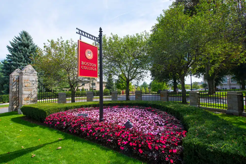 Entrance sign of Boston College