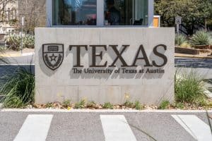 View of University Texas-Austin signage