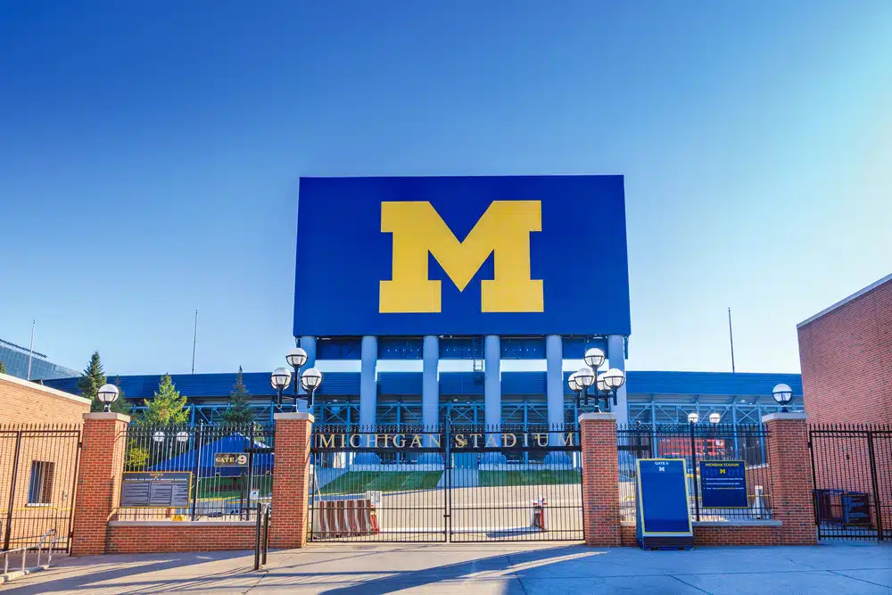 Michigan Stadium ("The Big House") at the University of Michigan in Ann Arbor, Michigan.
