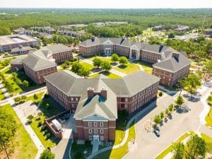 Aerial view of University of North Carolina Wilmington