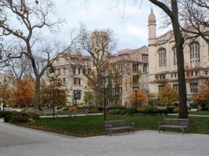 View of UChicago campus.