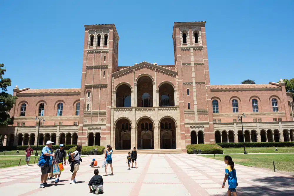 Aerial view of UCLA main building