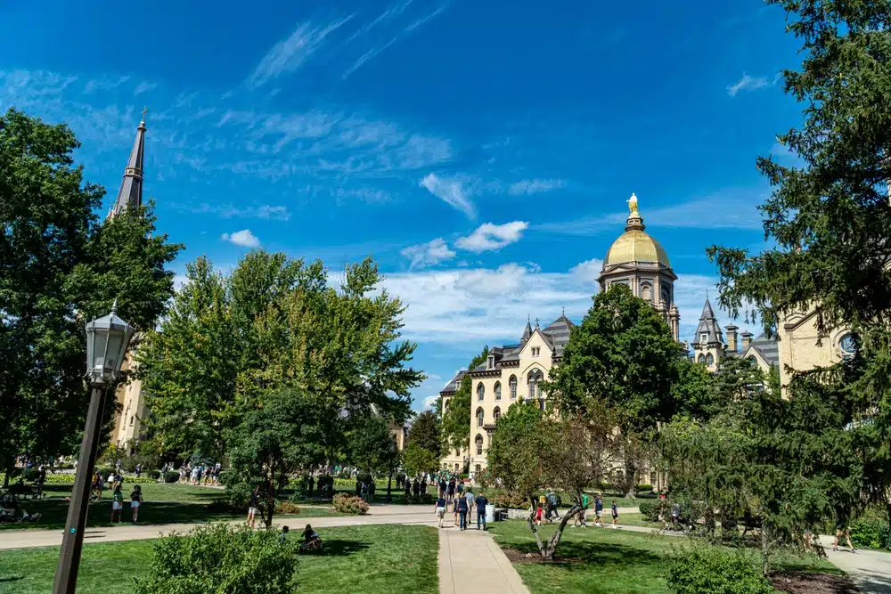 View of the University of Notre Dame