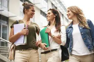 A group of female students