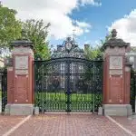 Van Wickle Gates on the campus of Brown University.