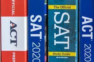 test prep books such as the ACT and SAT tests