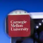 Carnegie Mellon University website homepage logo visible on display and the screen and the Carnegie Mellon application deadline