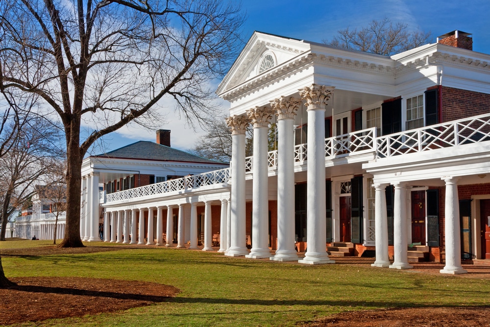 Academical Village at the University of Virginia (UVA)