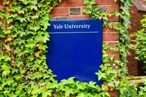 Yale University sign
