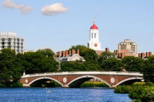 View of Harvard University campus during the day.