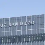 UC San Diego logo is seen at the UC San Diego Health campus